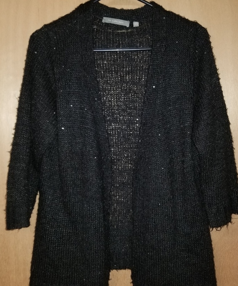 💎*3 for $20*Black cardigan with glitter sequins